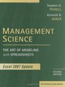 Management Science The Art of Modeling with Spreadsheets Excel 2007 Update