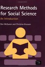 Research Methods for Social Science A Practical Introduction