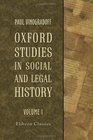Oxford Studies in Social and Legal History Volume 1