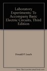Laboratory Experiments To Accompany Basic Electric Circuits Third Edition