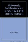 Histoire de l'antifascisme en Europe 19231939