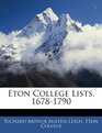 Eton College Lists 16781790