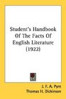 Student's Handbook Of The Facts Of English Literature