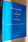Personality in Culture and Society An Interdisciplinary and CrossCultural Approach