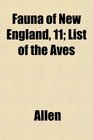 Fauna of New England 11 List of the Aves