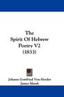 The Spirit Of Hebrew Poetry V2