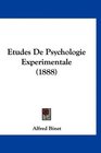 Etudes De Psychologie Experimentale