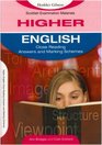 Higher English Close Reading Answers and Marking Schemes