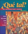 Que tal Student Edition with Listening Comprehension Audio CD and Video on CD