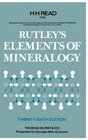 Rutley's Elements of Mineralogy 26th edition