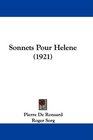 Sonnets Pour Helene
