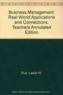 Business Management Real World Applications and Connections Teachers Annotated Edition