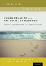 Human Behavior and the Social Environment Macro Level Groups Communities and Organizations