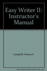 Easy Writer II Instructor's Manual