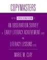 Copymasters for the Revised Second Edition of An Observation Survey of Early Literacy Achievement  and Literacy Lessons