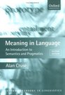 Meaning in Language An Introduction to Semantics and Pragmatics