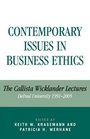Contemporary Issues in Business Ethics The Callista Wicklander Lectures DePaul University 19912005