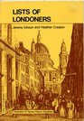 Lists of Londoners