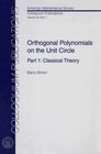 Orthogonal Polynomials On The Unit Circle Classical Theory
