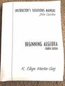 Beginning Algebra Instructor's Solutions Manual