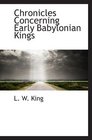 Chronicles Concerning Early Babylonian Kings