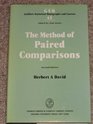 The Method of Paired Comparisons