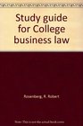 Study guide for College business law