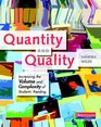 Quantity and Quality Increasing the Volume and Complexity of Students' Reading