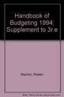 Handbook of Budgeting 1994 Supplement