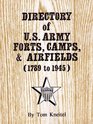 Directory of U S Army Forts Camps and Airfields 1789 to 1945