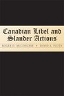 Canadian Libel and Slander Actions