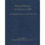 A Bibliography of Personal Writings by Women to 1900