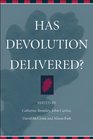 Has Devolution Delivered