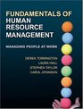 Fundamentals of Human Resource Management Managing People at Work