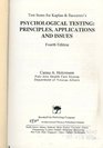 Test Items for Kaplan  Saccuzzo's 'Psychological Testing' Principles Applications and Issues