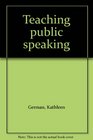 Teaching public speaking