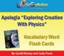 Apologia Exploring Creation With Physics Vocabulary Word Flash Cards PRINTED