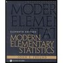 Modern Elementary Statistics  Textbook Only