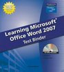 Test Binde Learning Microsoft Word 2007 Student Edition