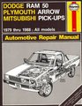 Chrysler minipickups Owners workshop manual