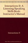 Interactions II A Listening/Speaking Skills Book Instructor's Manual