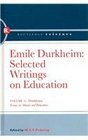 Emile Durkheim Selected Writings on Education
