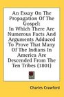 An Essay On The Propagation Of The Gospel In Which There Are Numerous Facts And Arguments Adduced To Prove That Many Of The Indians In America Are Descended From The Ten Tribes