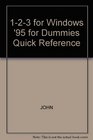 123 97 for Windows for Dummies Quick Reference