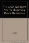123 97 for Windows for Dummies Quick Reference