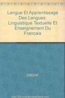 Collection Lal  Langues Et Apprentissage DES Langues