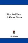 Rich And Poor A Comic Opera
