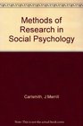 Methods of research in social psychology