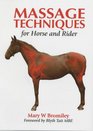 Massage Techniques for Horse and Rider
