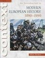 An Introduction to Modern European History 1890  1990